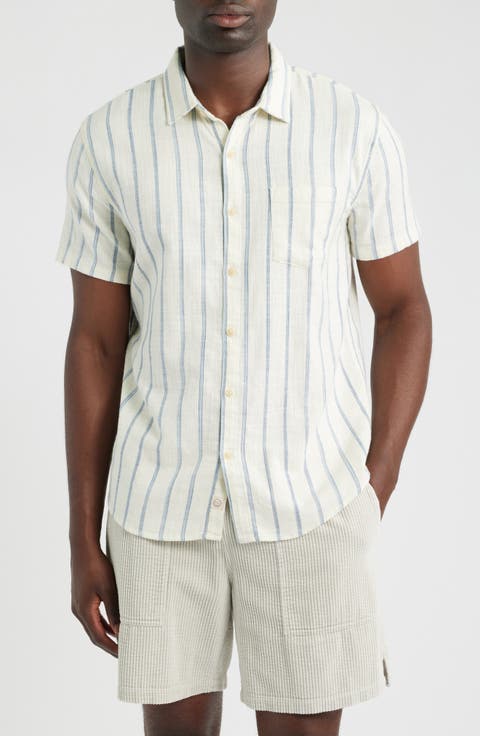 Classic Stretch Selvage Short Sleeve Button Up Shirt