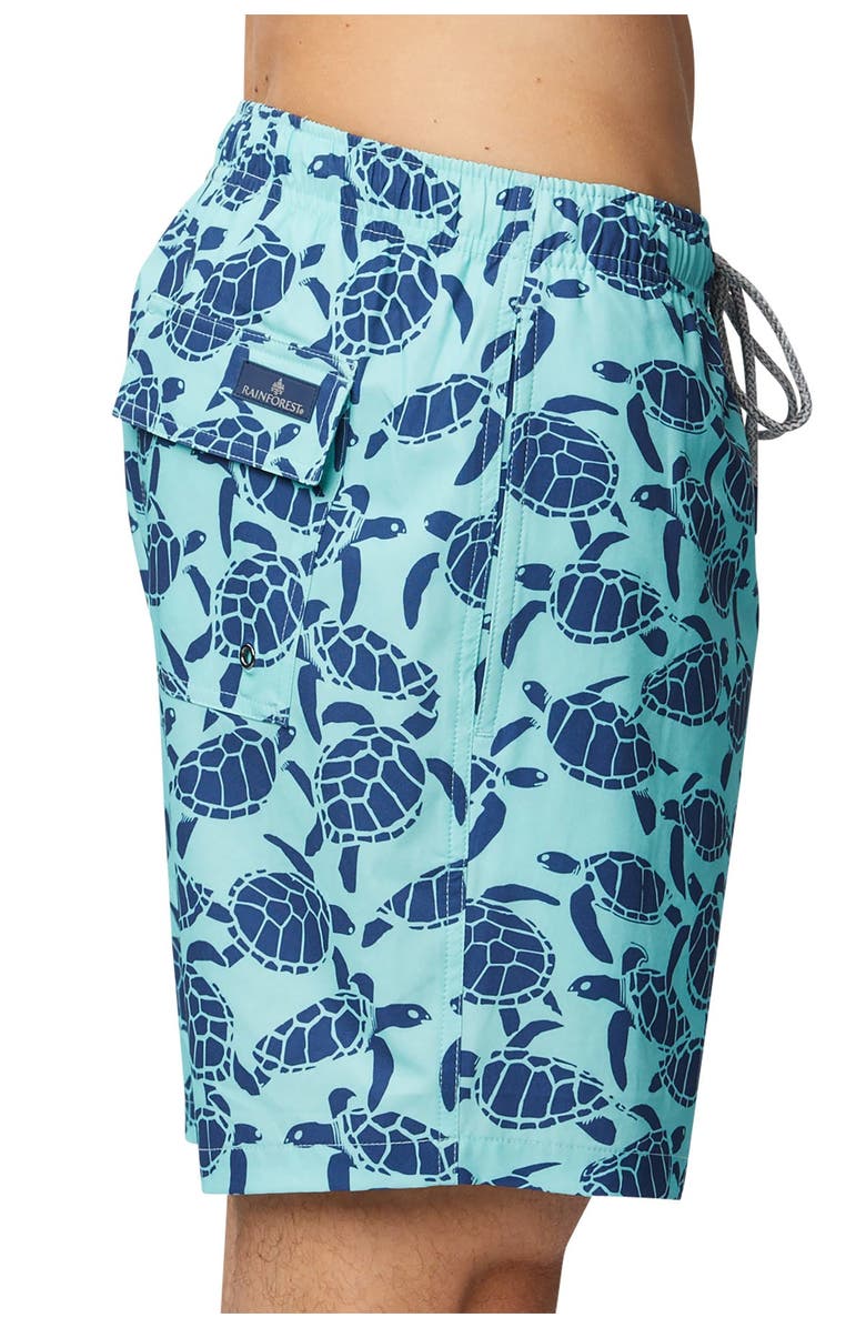 Rainforest Turtles Gone Wild Stretch Swim Trunks, Alternate, color,
