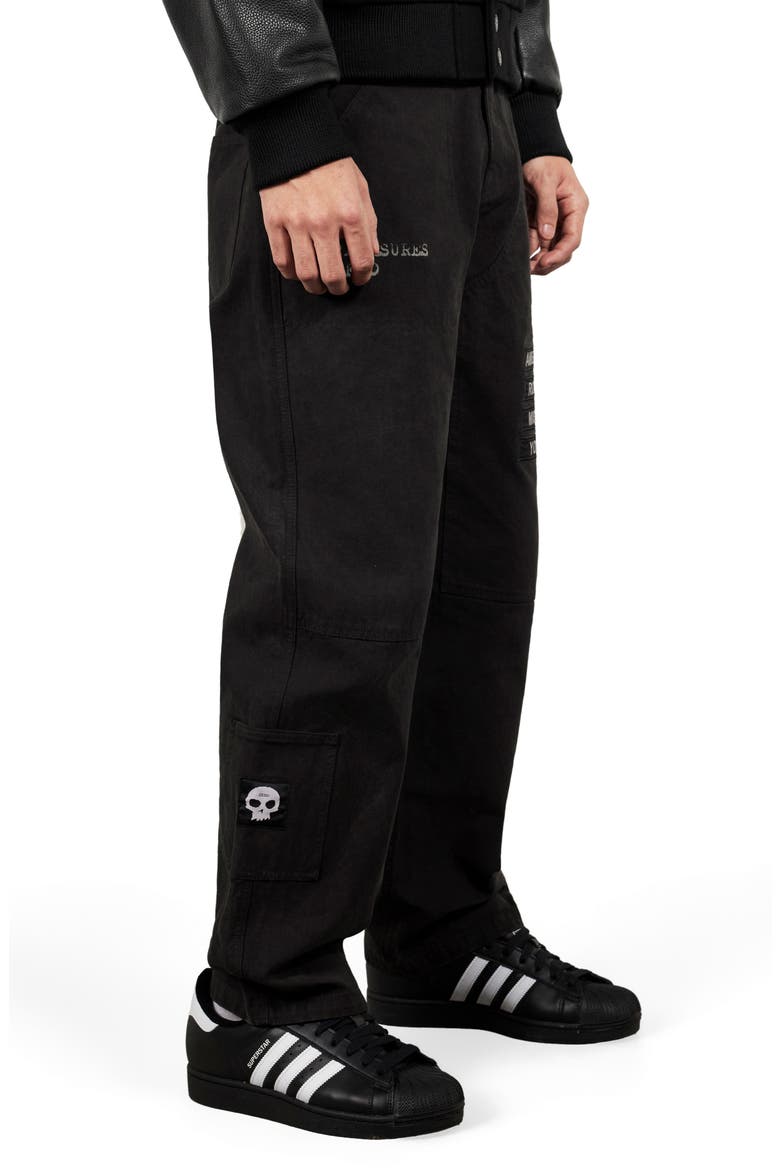 X Zero Skateboards Work Pants, Alternate, color, BLACK
