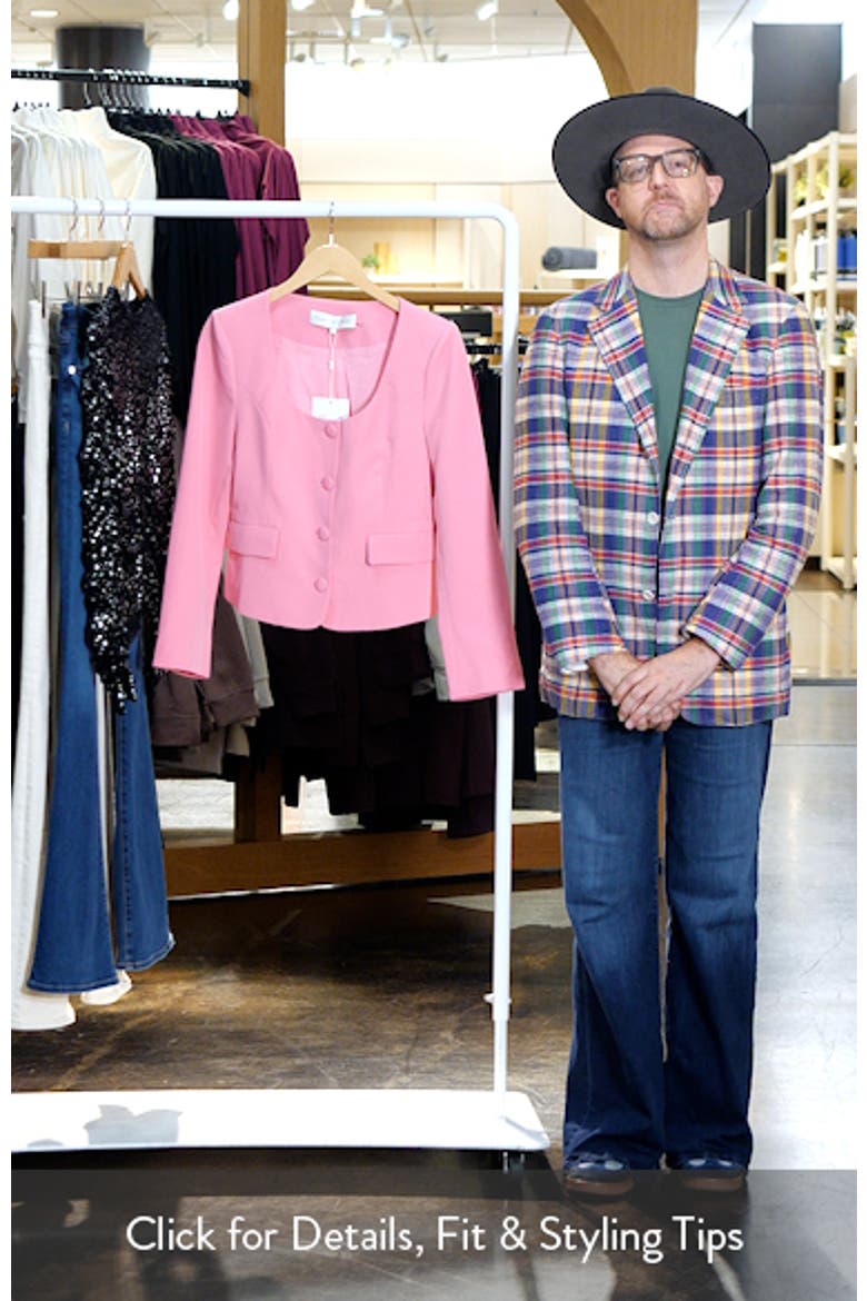 Scoop Neck Button-Up Blazer video