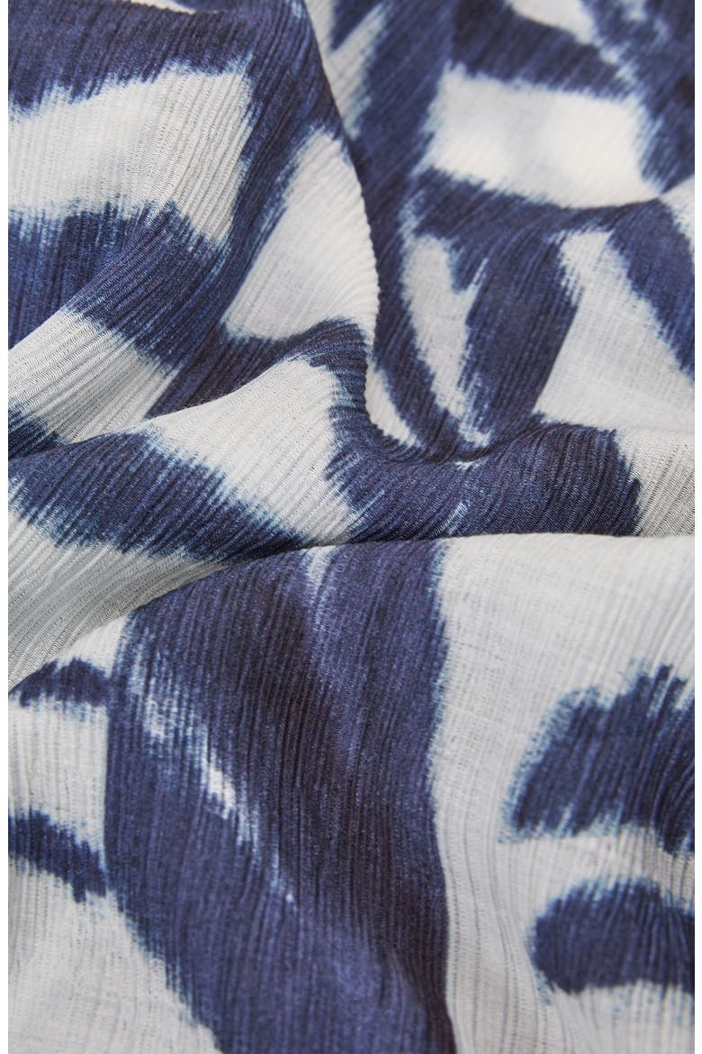 Shindora Relaxed Fit Palm Print Camp Shirt, Alternate, color, NAVY/ WHITE