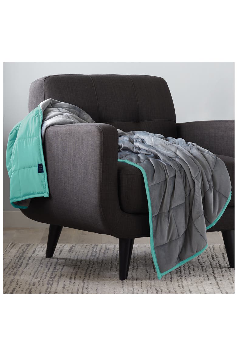 Weighted Blanket - 12 lbs., Alternate, color, AQUA