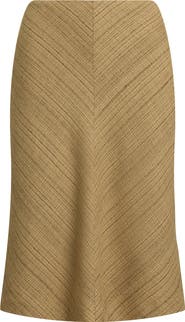 Lauren Ralph Lauren Herringbone Linen-Blend Tweed Skirt