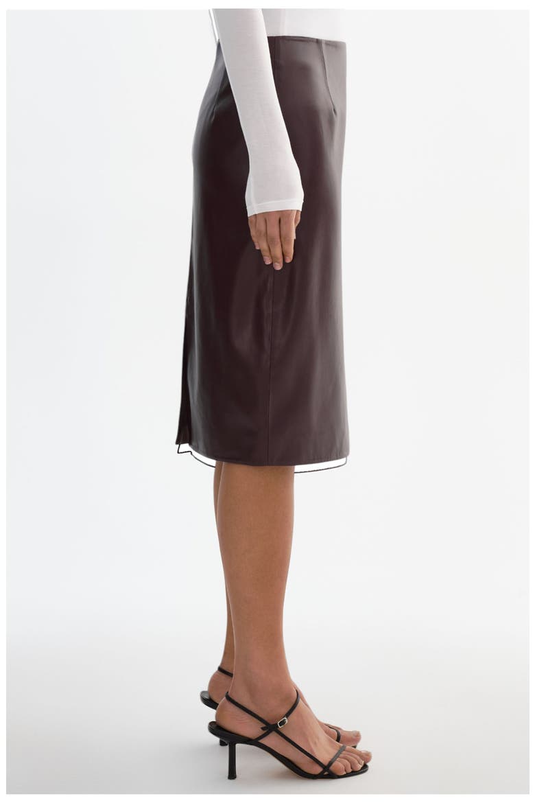 LUCIANA | Faux Leather Pencil Skirt, Alternate, color, Vamp