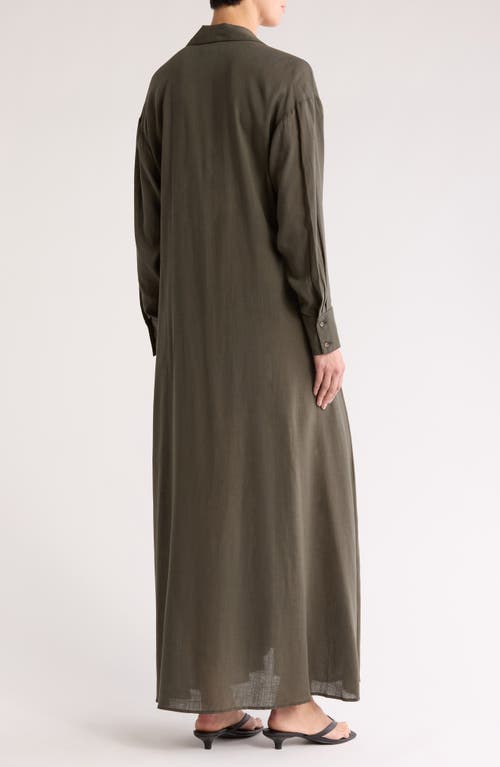 BOAMAR BOAMAR ROSALIE LONG SLEEVE COVER-UP MAXI DRESS 
