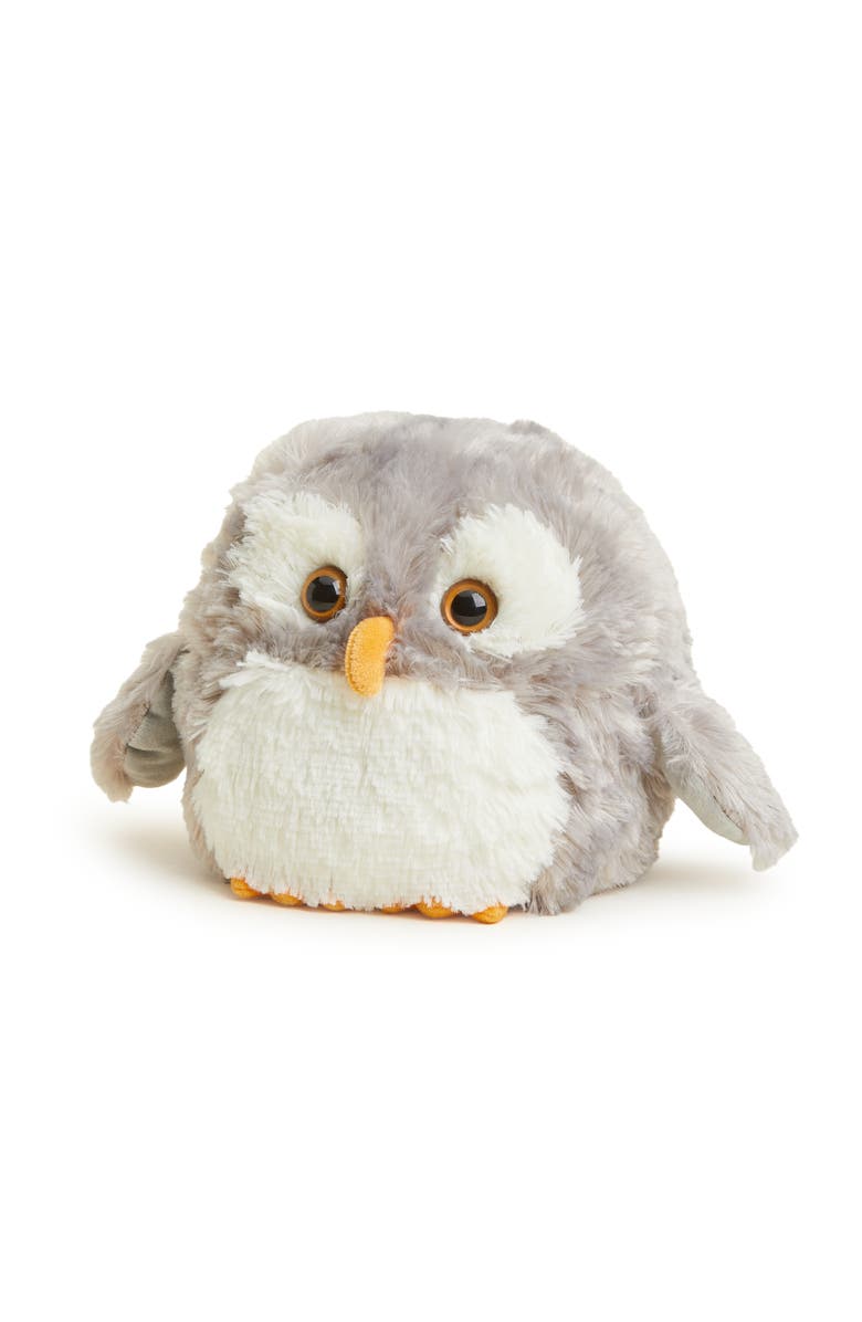 Warmies Owl Plush Toy, Main, color, Medium Gray