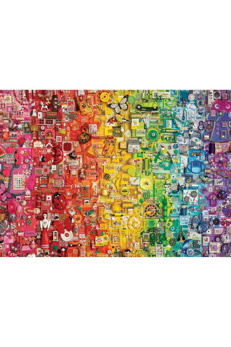 1000 Piece Puzzle Colourful Rainbow, Alternate, color, Multicolored