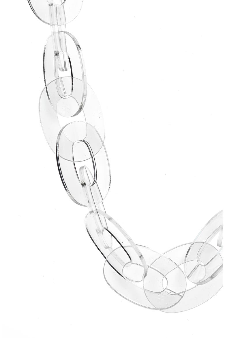 Tasha Resin Link Necklace, Alternate, color, CLEAR
