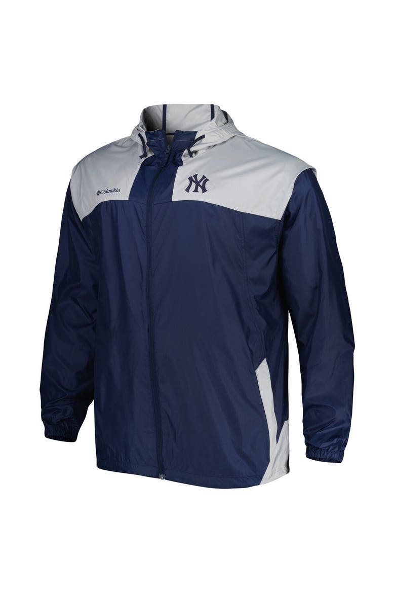 Men's Columbia Navy New York Yankees Flash Forward Challenger Omni-Shade Full-Zip Windbreaker, Alternate, color, Navy