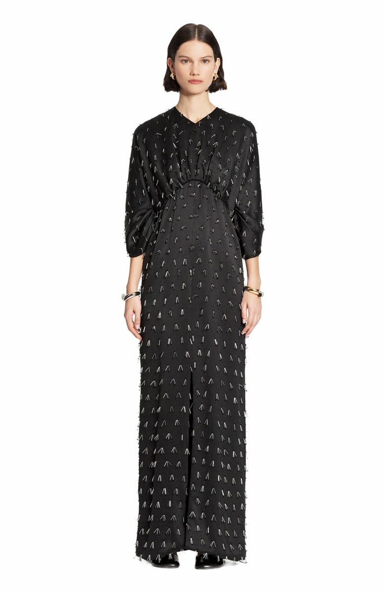 Lanvin Long Embroidered Dress, Main, color,