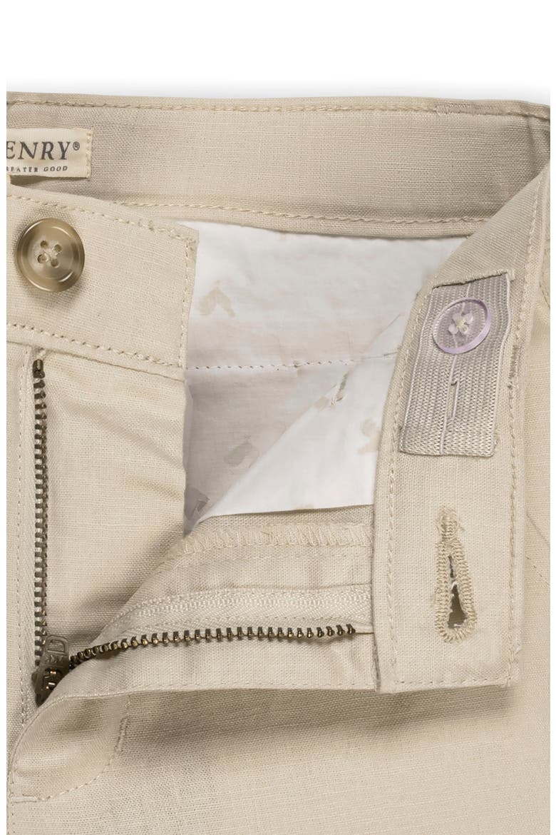 Kids' Linen Blend Short, Alternate, color, Sand Linen