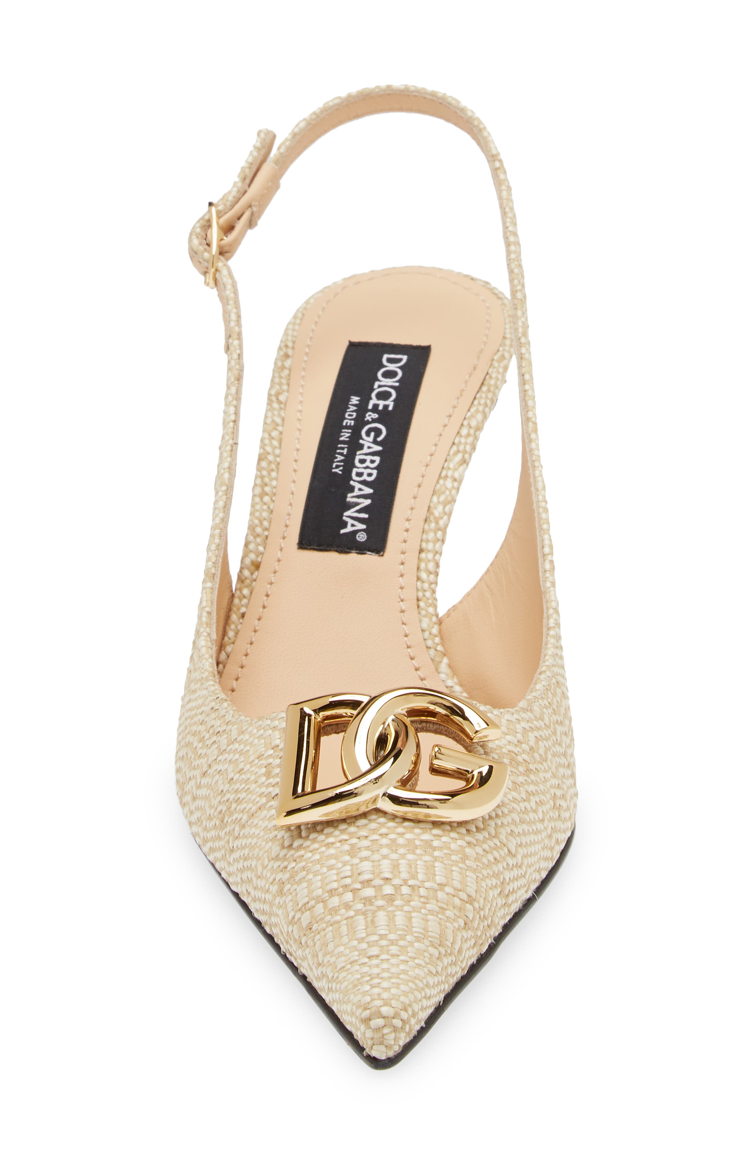 Dolce&Gabbana Lollo Raffia Slingback Pump, Alternate, color, 