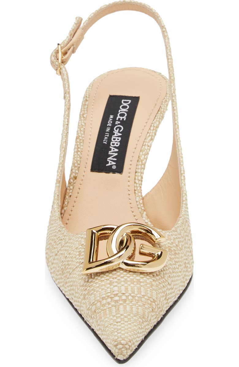 Dolce&Gabbana Lollo Raffia Slingback Pump, Alternate, color,
