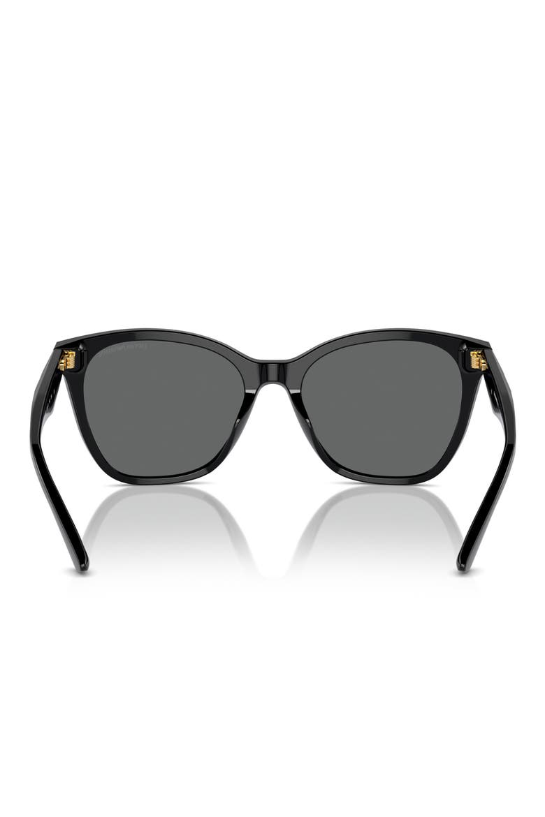 56mm Butterful Sunglasses, Alternate, color, SHINY BLACK / DARK GREY