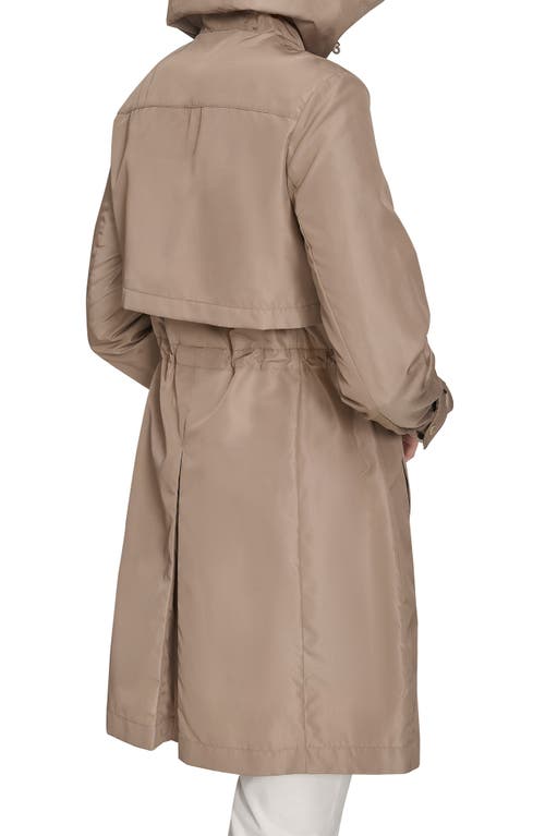 Cole Haan Signature Hooded Trench Raincoat In Champagne