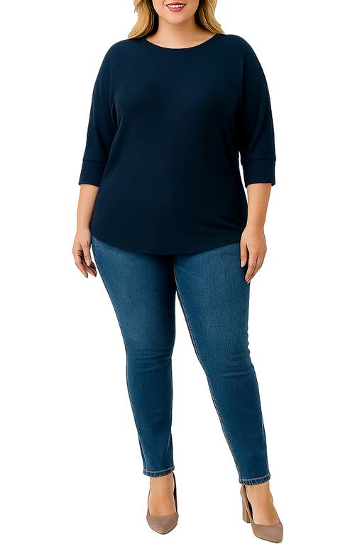Standards & Practices Dolman Sleeve Knit Top In Blue
