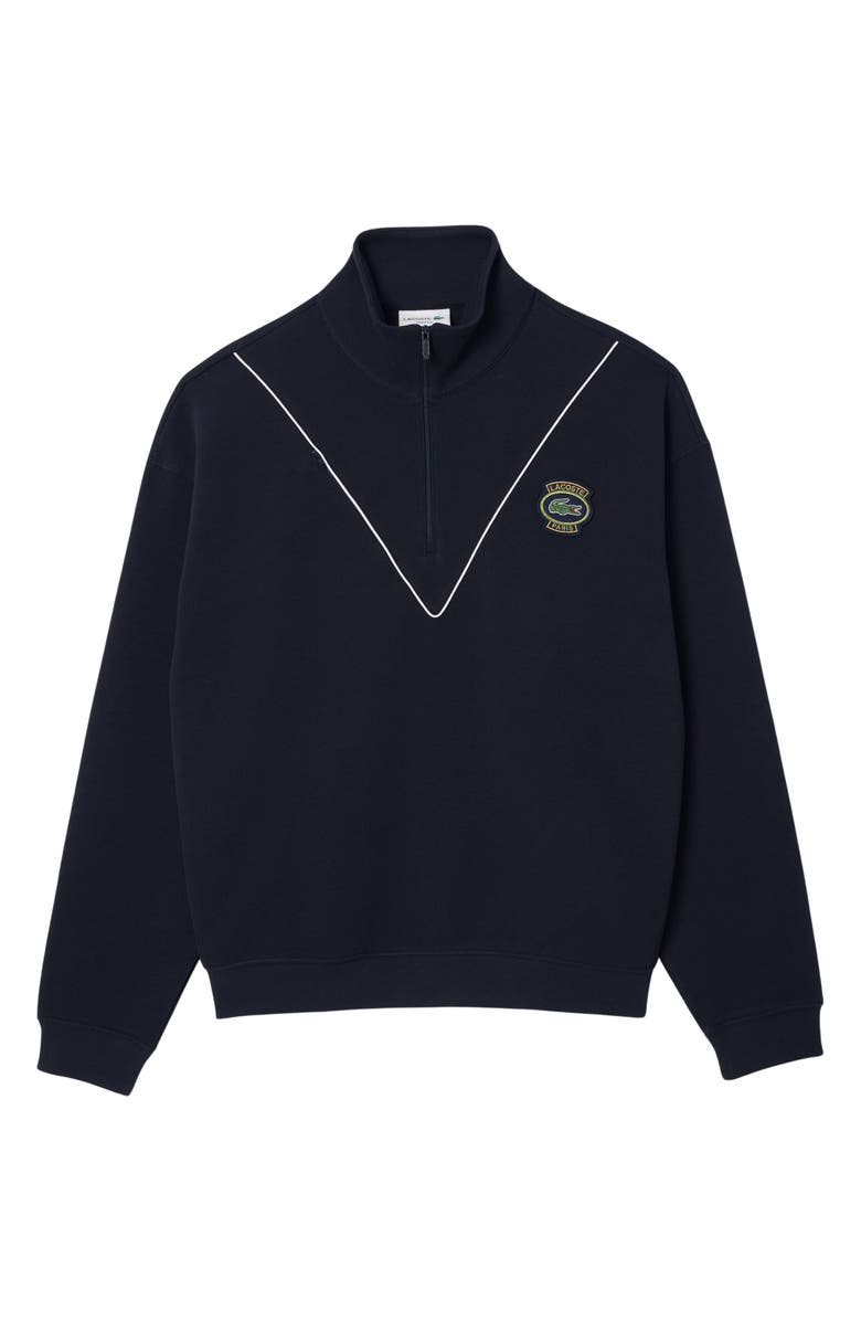 Lacoste Loose Fit Quarter Zip Pullover, Alternate, color, Hde Abimes