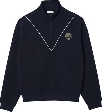 Lacoste Loose Fit Quarter Zip Pullover | Nordstrom