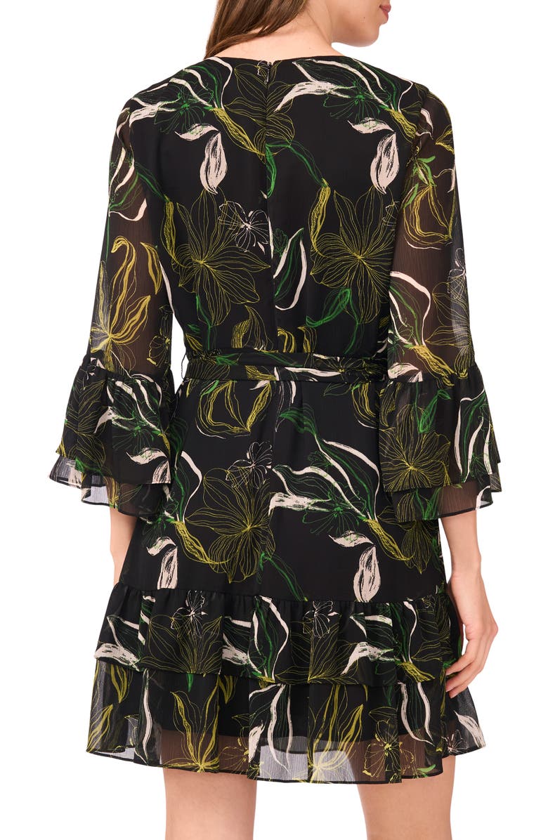 Halogen<sup>®</sup> Ruffle Minidress, Alternate, color, Rich Black