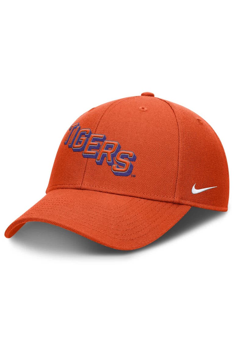 Men's Nike Orange Clemson Tigers Slanted Primetime Rise Performance Adjustable Hat, Main, color, Orange