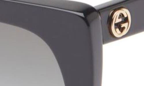 Gucci 51mm Core Oversize Sunglasses In Black