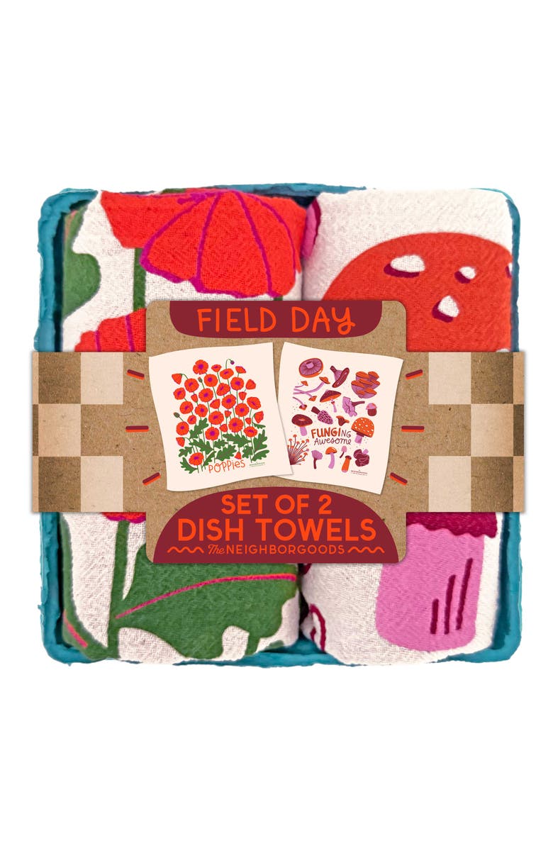 The Neighborgoods FIELD DAY - Dish Towel Set of 2, Main, color, NO COLOR