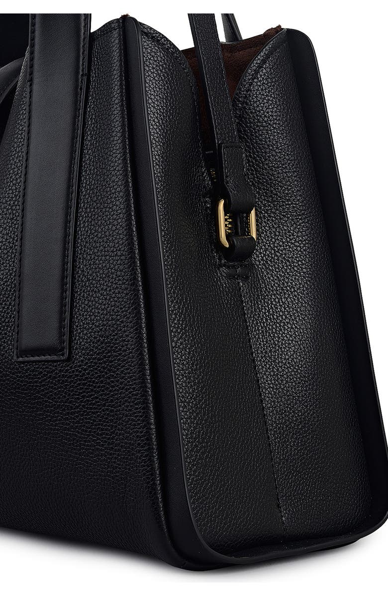 Radley Sloane Mews Medium Leather Satchel, Alternate, color, Black