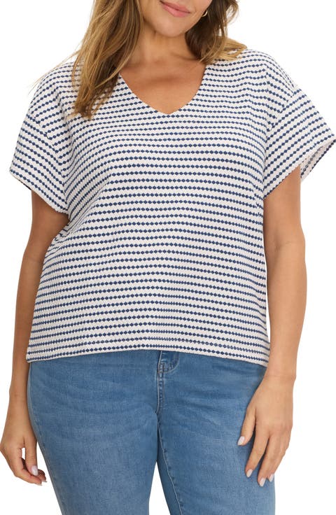 Diamond Stripe Top (Plus)