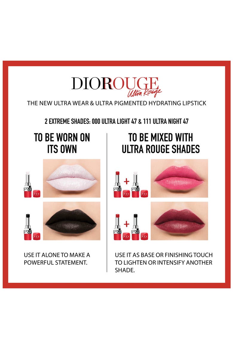 Rouge Dior Ultra Rouge Pigmented Hydra Lipstick, Alternate, color, 111 ULTRA NIGHT 47
