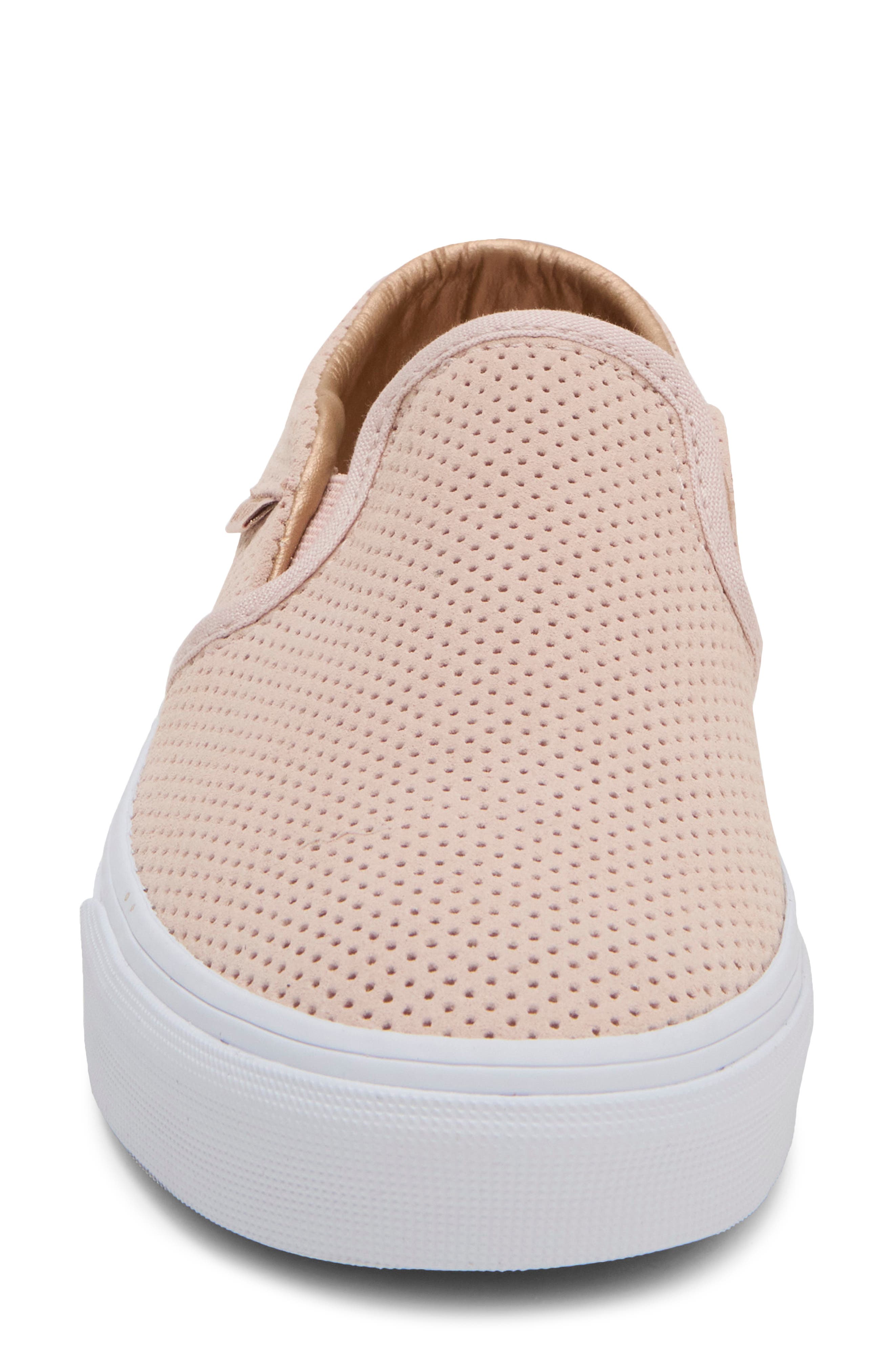 Asher Perforated Slip-On Shoe, Alternate, color, PERF SEPIA ROSE TR