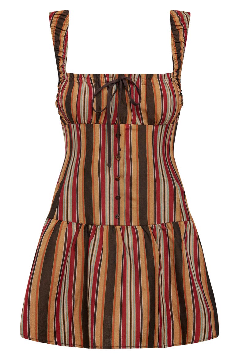 Heart Shaped Stripe Cotton Minidress, Alternate, color, VINTAGE STRIPE