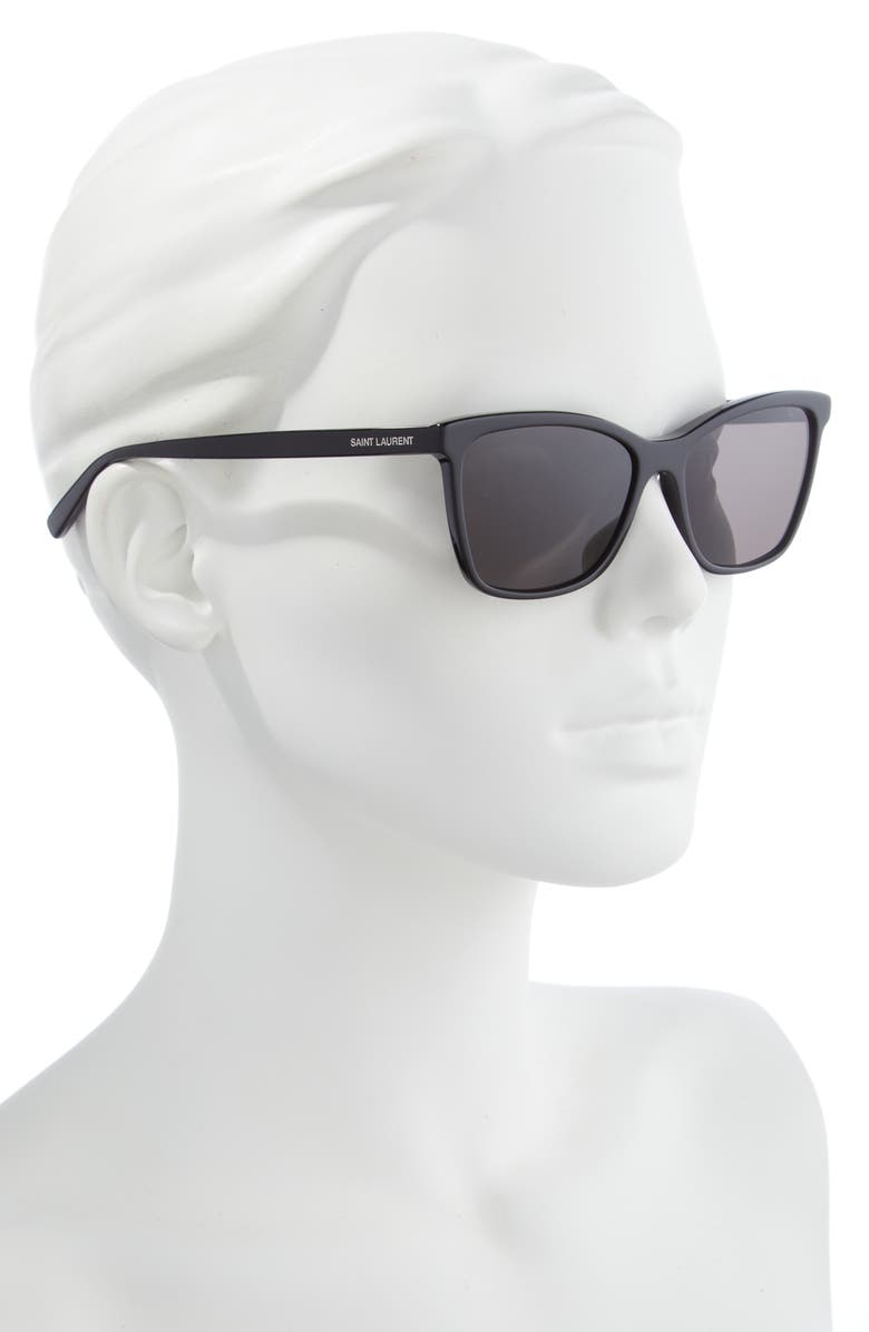 Saint Laurent 56mm Cat Eye Sunglasses, Alternate, color, 