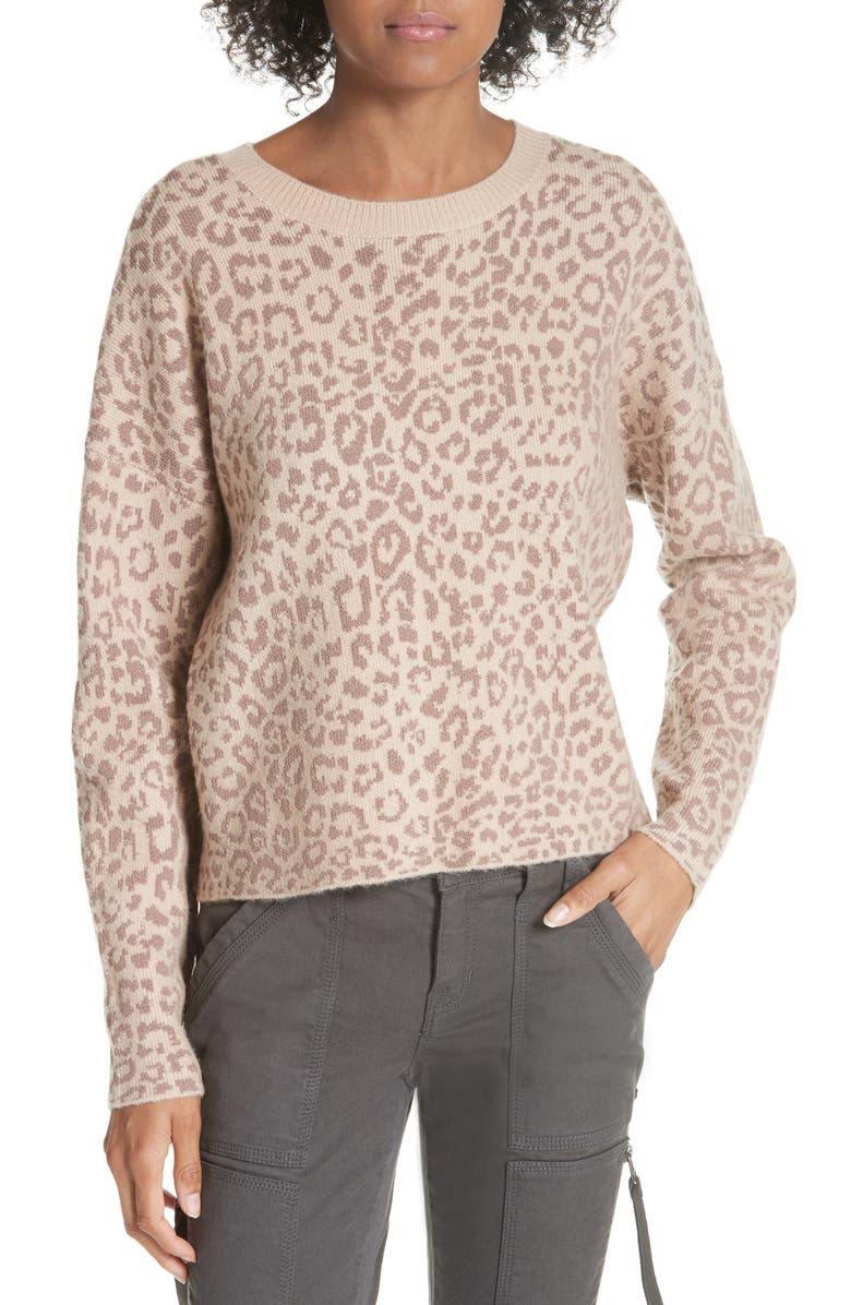 Joie Leopard Print Sweater, Main, color,