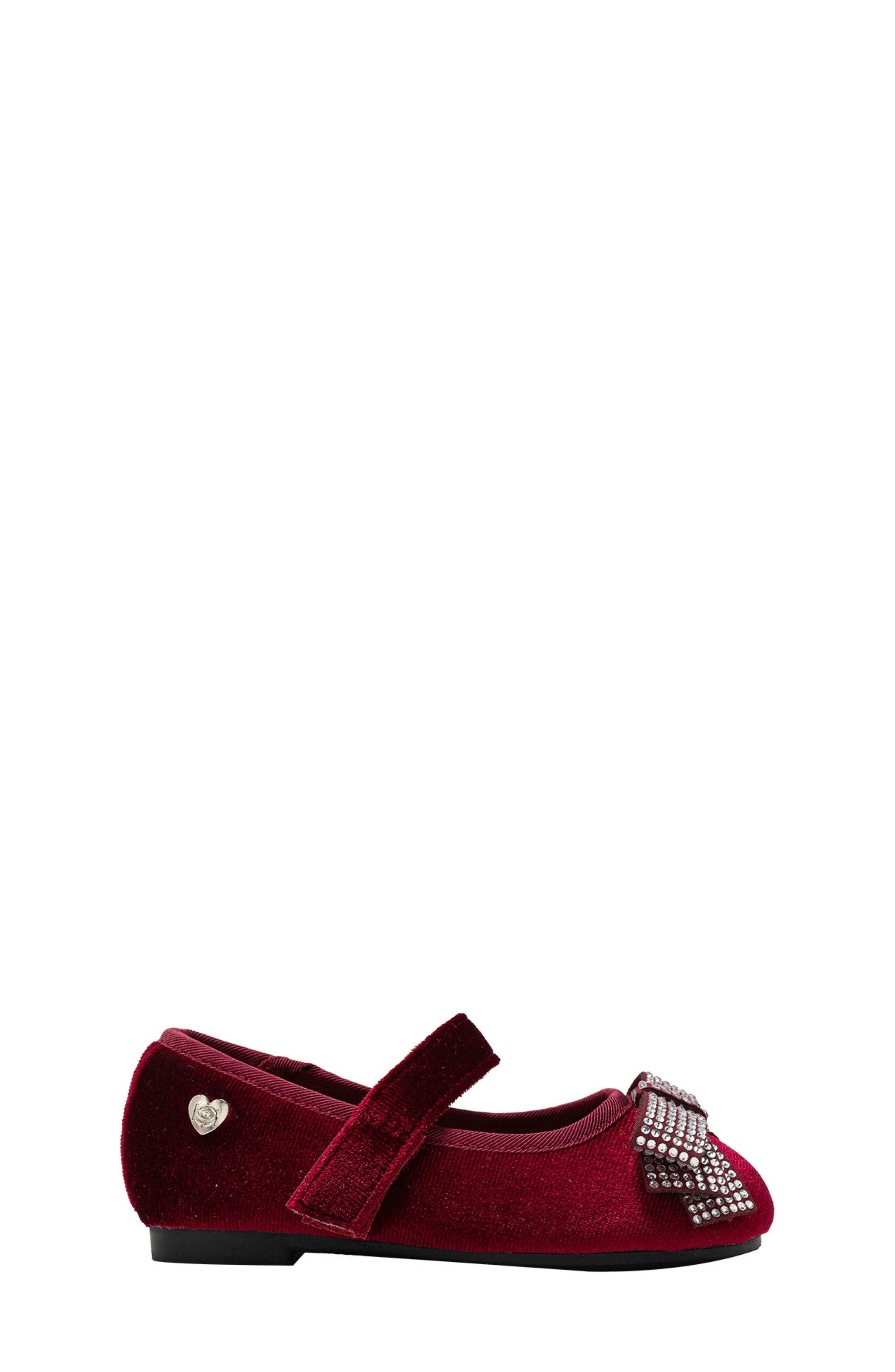 Kids' Embellished Bow Mary Jane Flat, Alternate, color, RED