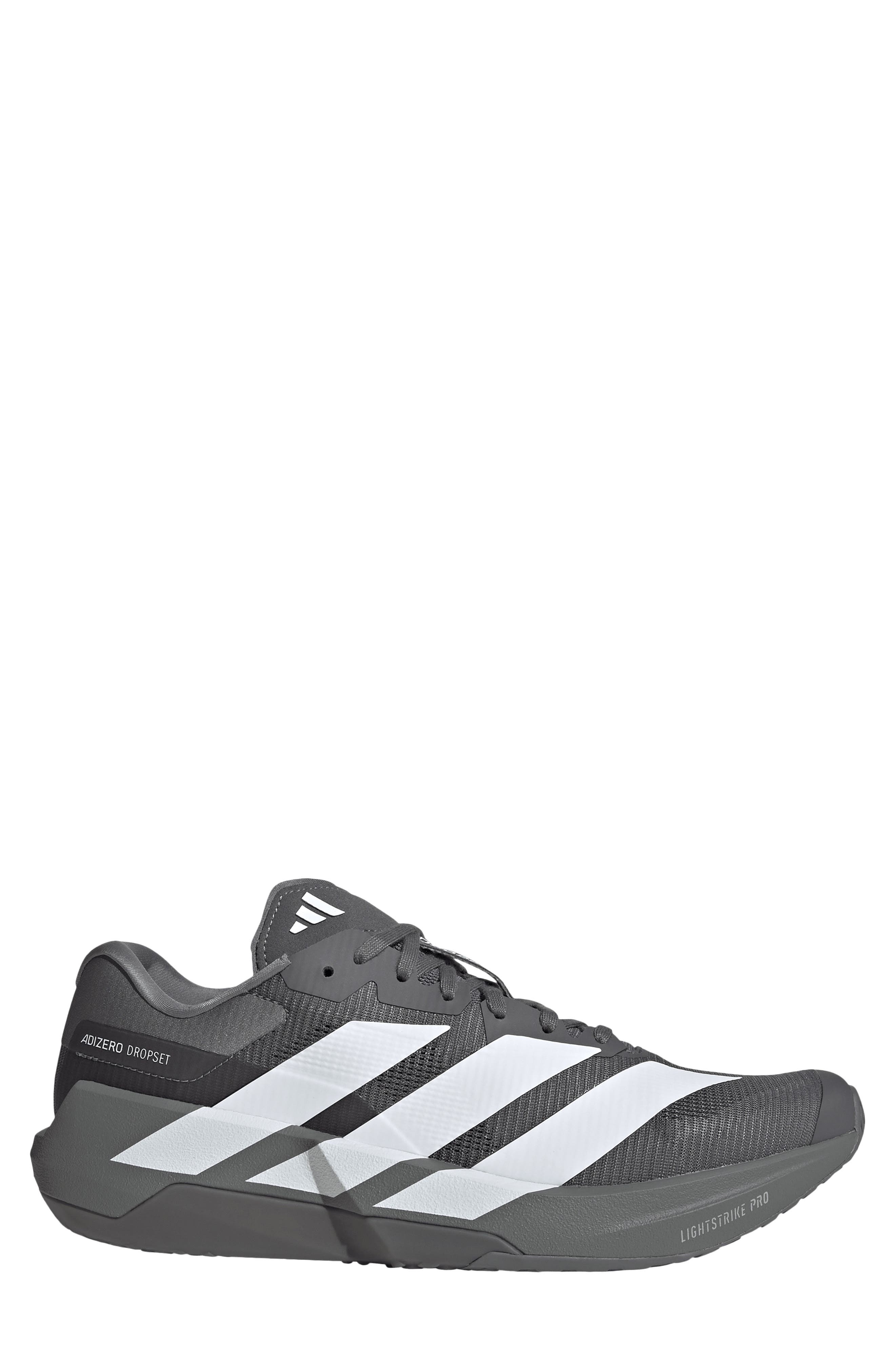 adidas Adizero Dropset Pro Training Shoe, Alternate, color, Grey / White/ Iron Met