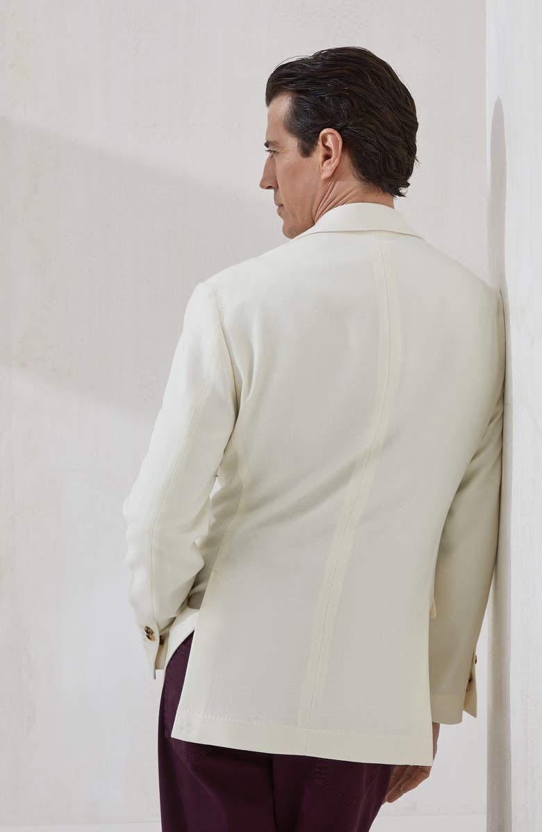 Brunello Cucinelli Blazer with large peak lapel, Alternate, color, Panama