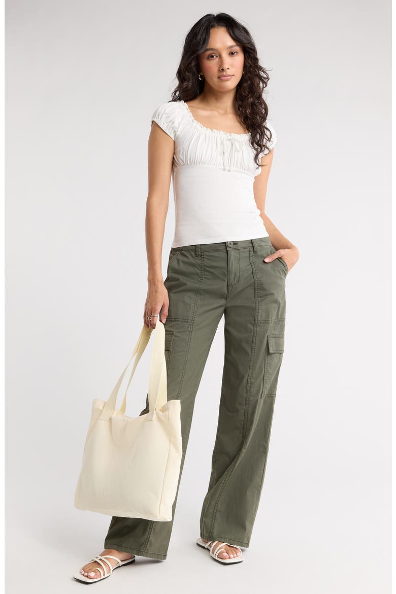 Cap Sleeve Ruched Top, Alternate, color, WHITE BLANC
