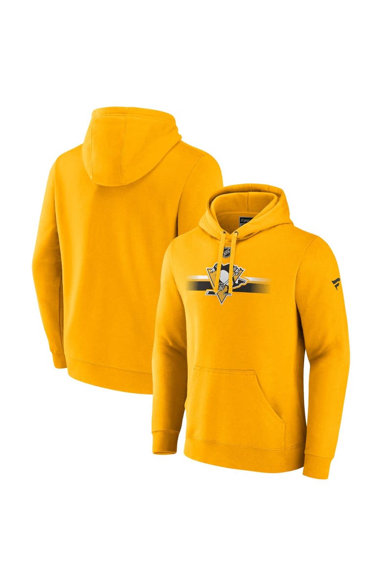 FANATICS Men's Fanatics Branded Gold Pittsburgh Penguins Authentic Pro Secondary Pullover Hoodie, Alternate, color, 