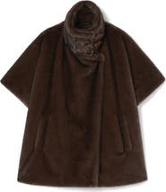 Marina Rinaldi Zenit Short Sleeve Faux Fur Coat