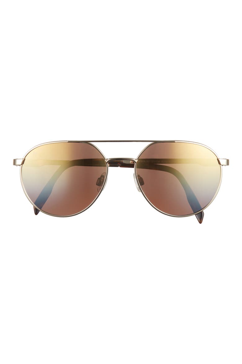 55mm Core Aviator Polarized Sunglasses, Main, color, GOLD GOLD GOLD