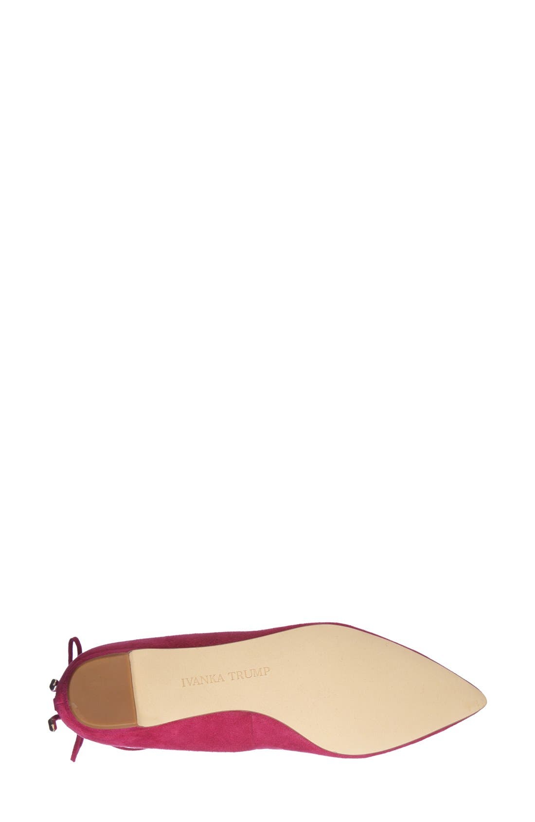 'Tropica' Pointy Toe Ghillie Flat, Alternate, color, FUSCHIA SUEDE