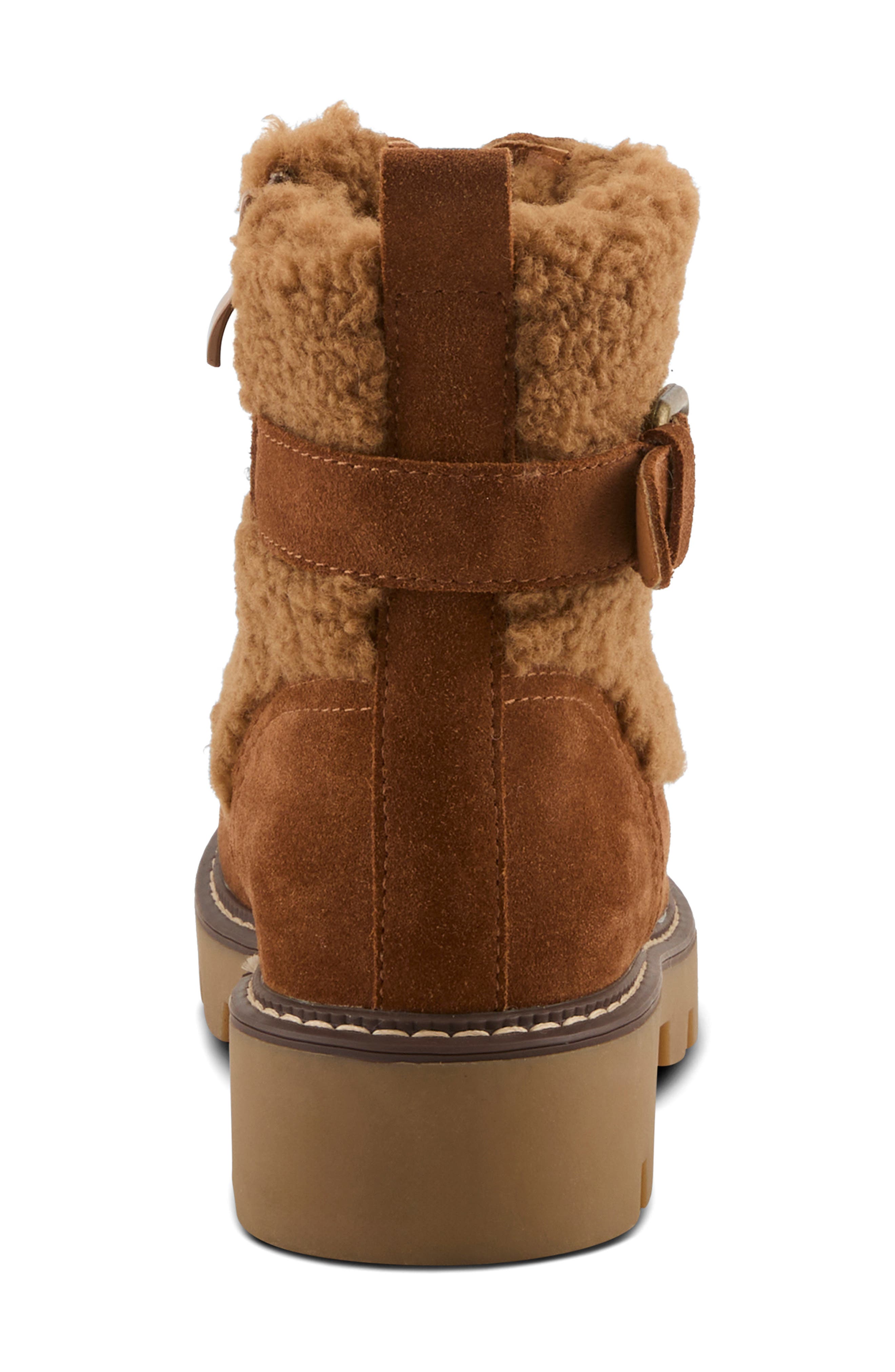 Spring Step Namiko High Pile Fleece Boot, Alternate, color, Camel Multi Suede