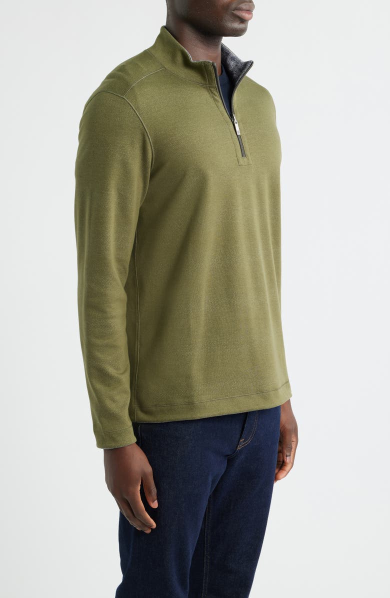 Johnston & Murphy XC4<sup>®</sup> Reversible Performance Quarter Zip, Alternate, color, Olive/ Navy
