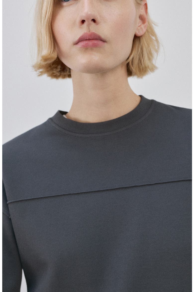 Ruched Sleeve Sweatshirt, Alternate, color, BLUE