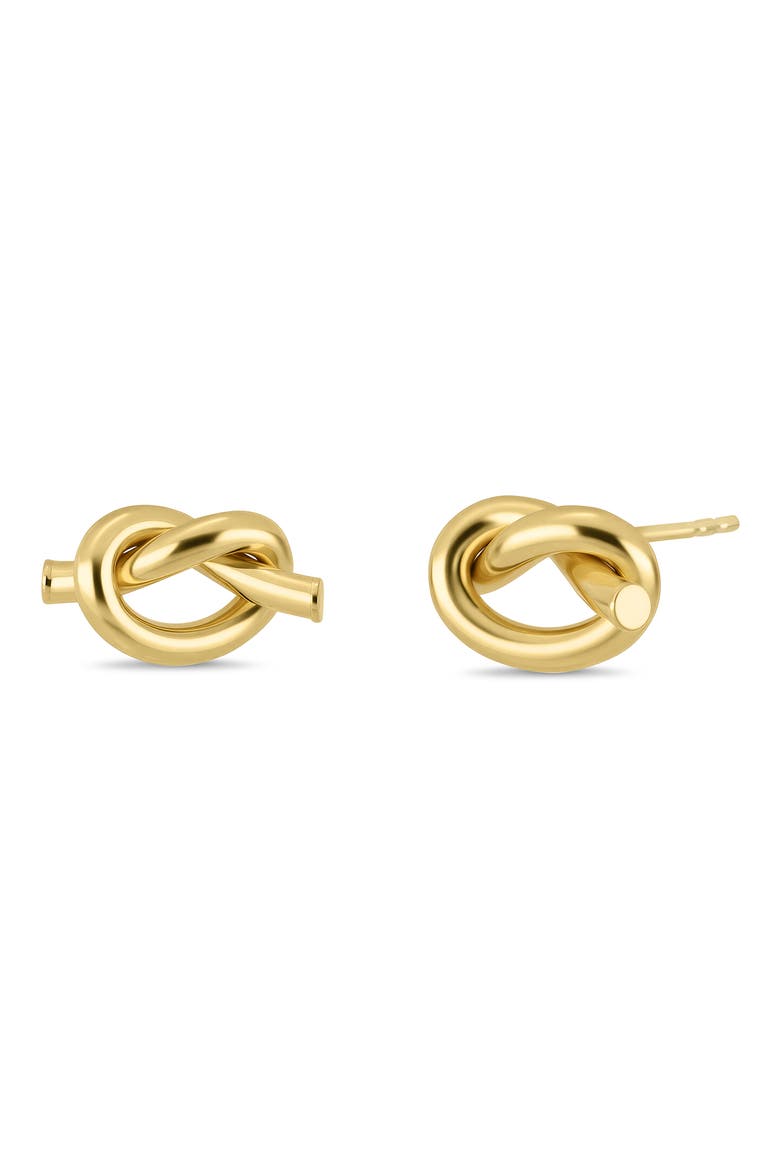 14k Gold Knotted Stud Earrings, Main, color, 14K YELLOW GOLD