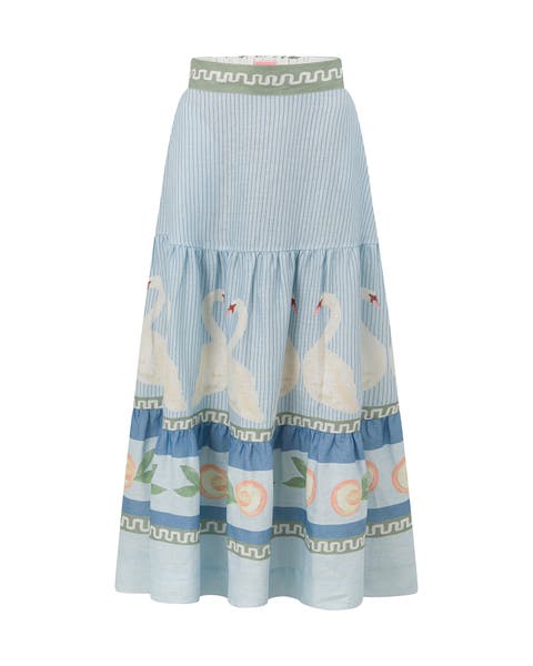 Swan Lake Tiered Maxi Skirt