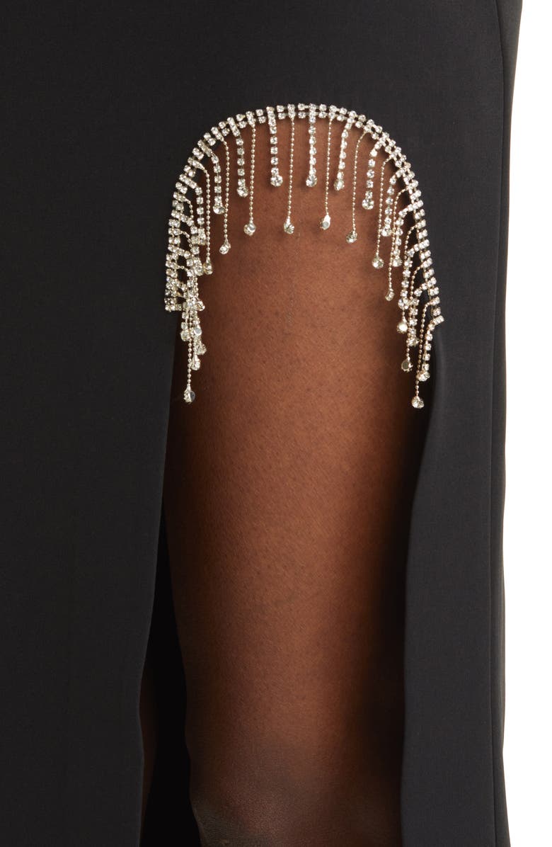 SOMETHING NEW Coco Embellished Slit Midi Skirt, Alternate, color,