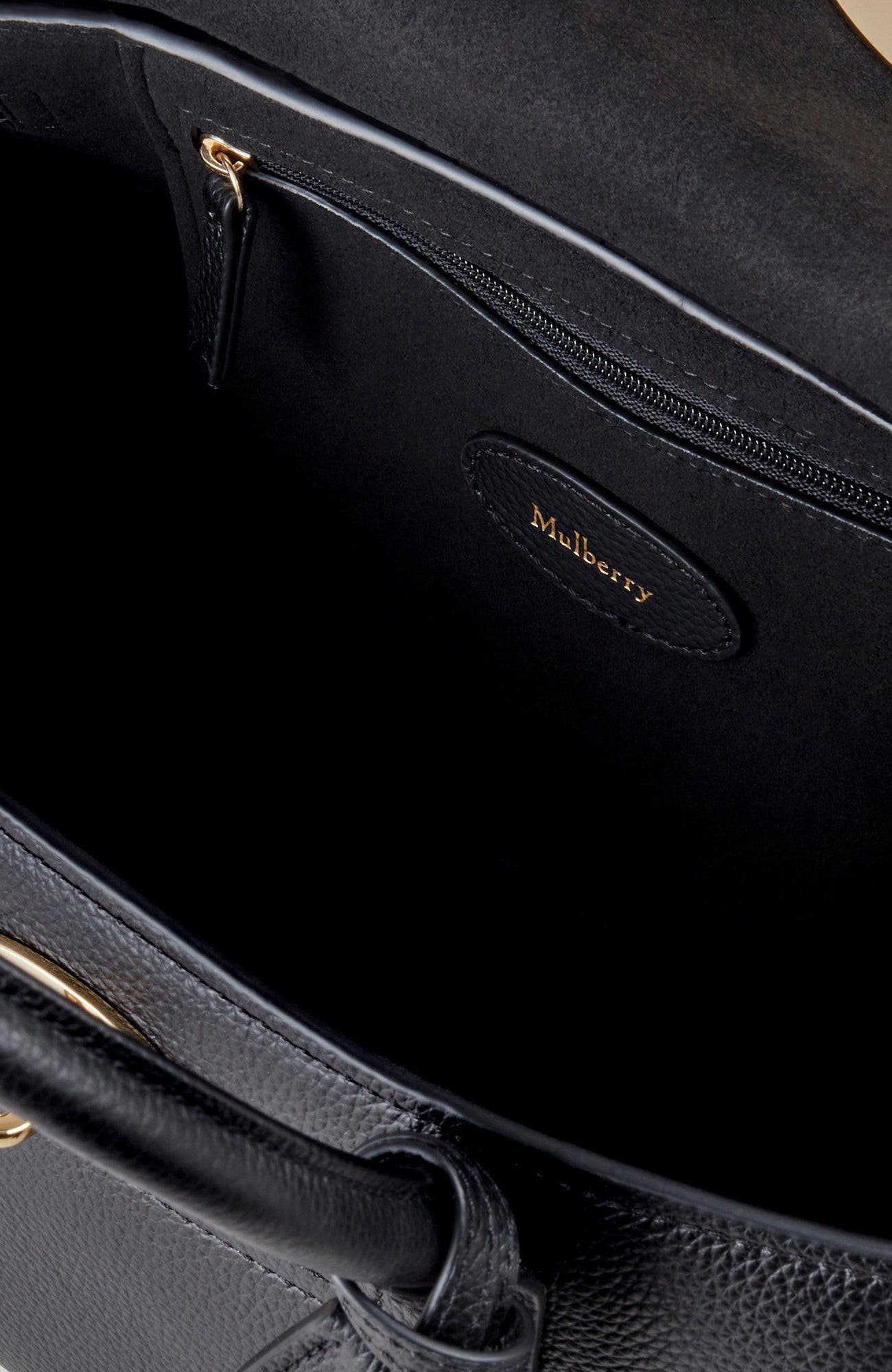 Mulberry Small Bayswater Satchel, Alternate, color, Black