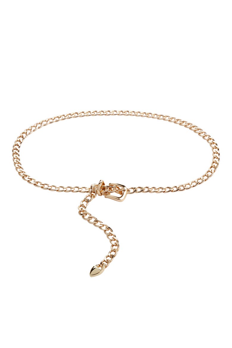 Zoey Chain Belt, Main, color, GOLD
