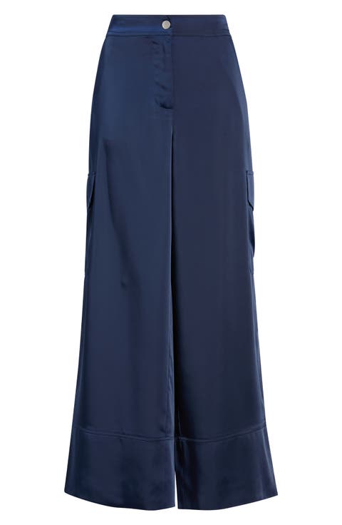 Wide Leg Bellows Pocket Trouser Pants